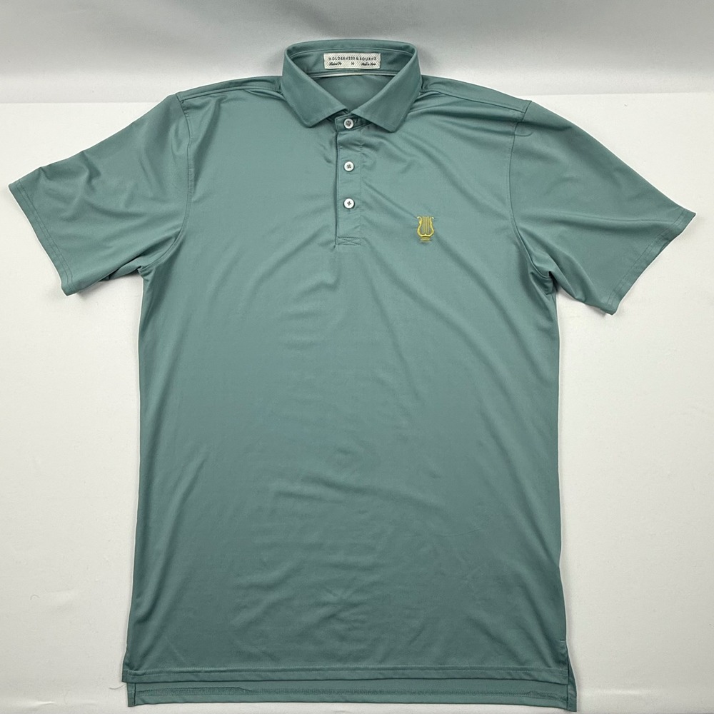 Holderness & Bourne The Anderson Sage Green Tailored Fit Golf Polo Shirt Mens M